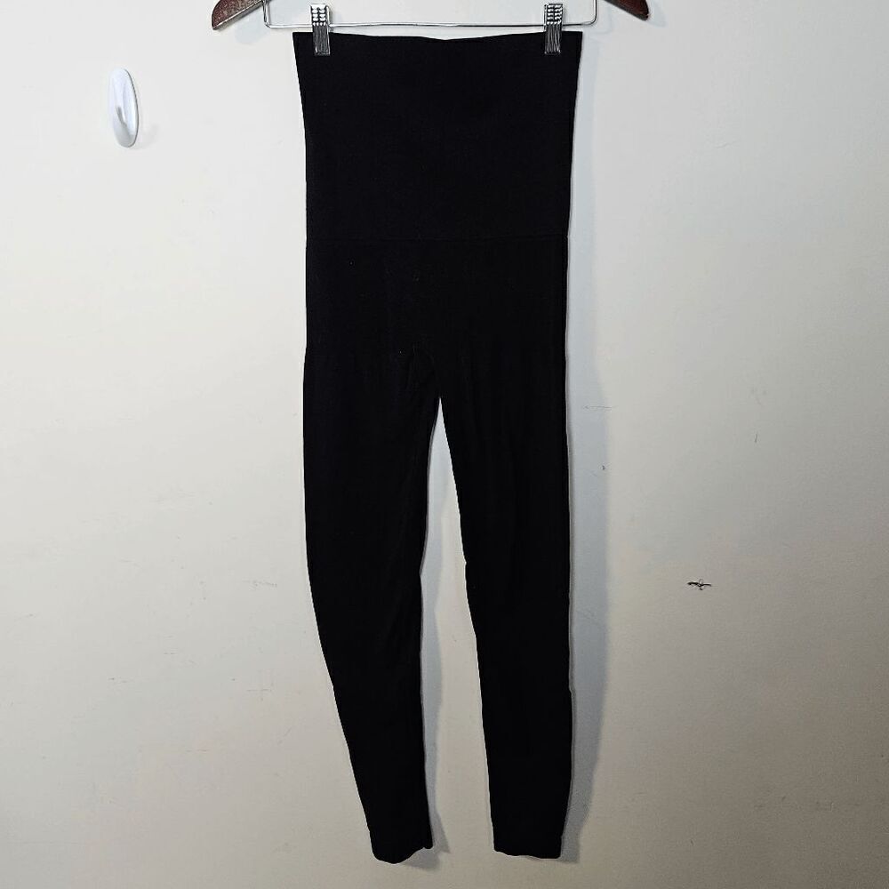 Preggo Leggings Belly Support Leggings Womens Maternity Black Size S/M